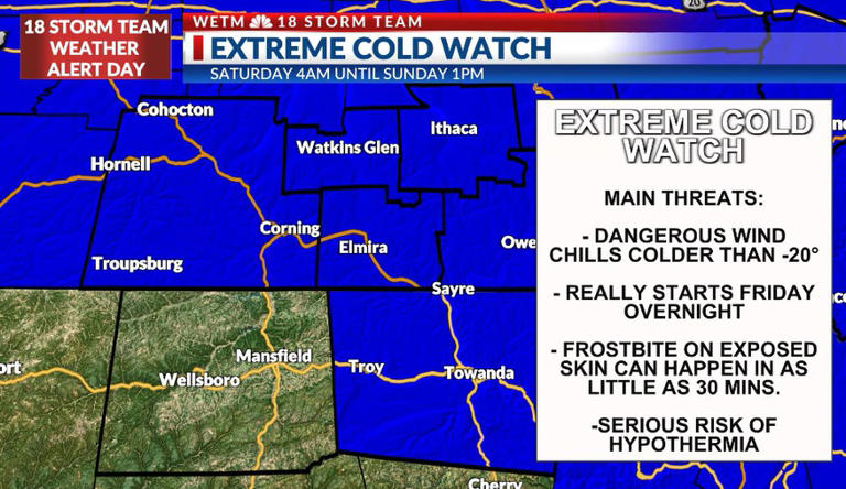 Alert: Extreme cold watch issued for Twin Tiers