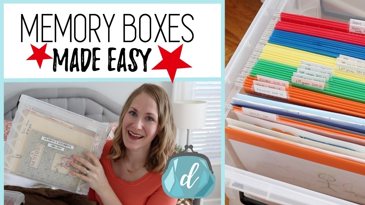 How to organize memorabilia & kids' artwork! ️ Memory box ideas