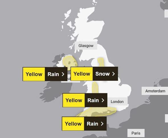 Met Office issues new 12-hour snow warning for 10 areas - full list