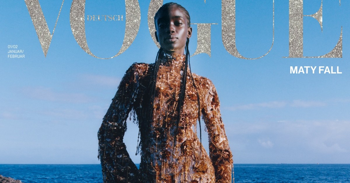 Maty Fall poses in Demna's Gucci on the January/February 2026