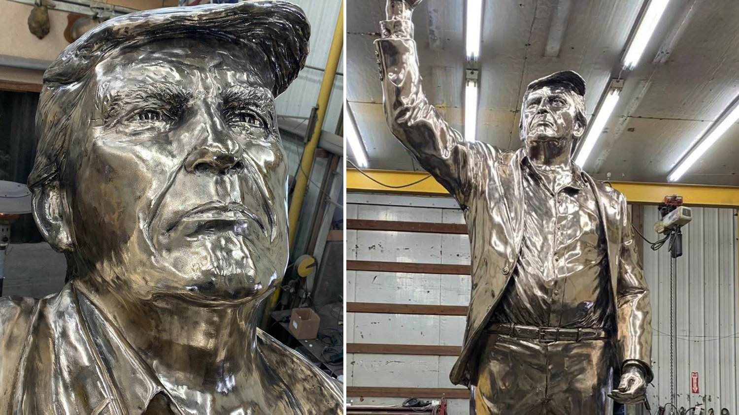Who’s behind the 15ft gold statue of Donald Trump called 'Don Colossus'?