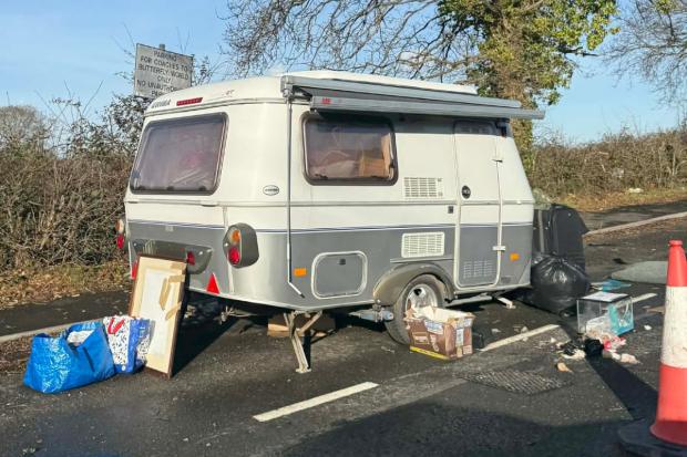 Damaged roadside caravan now 'abandoned' as council removal process ...