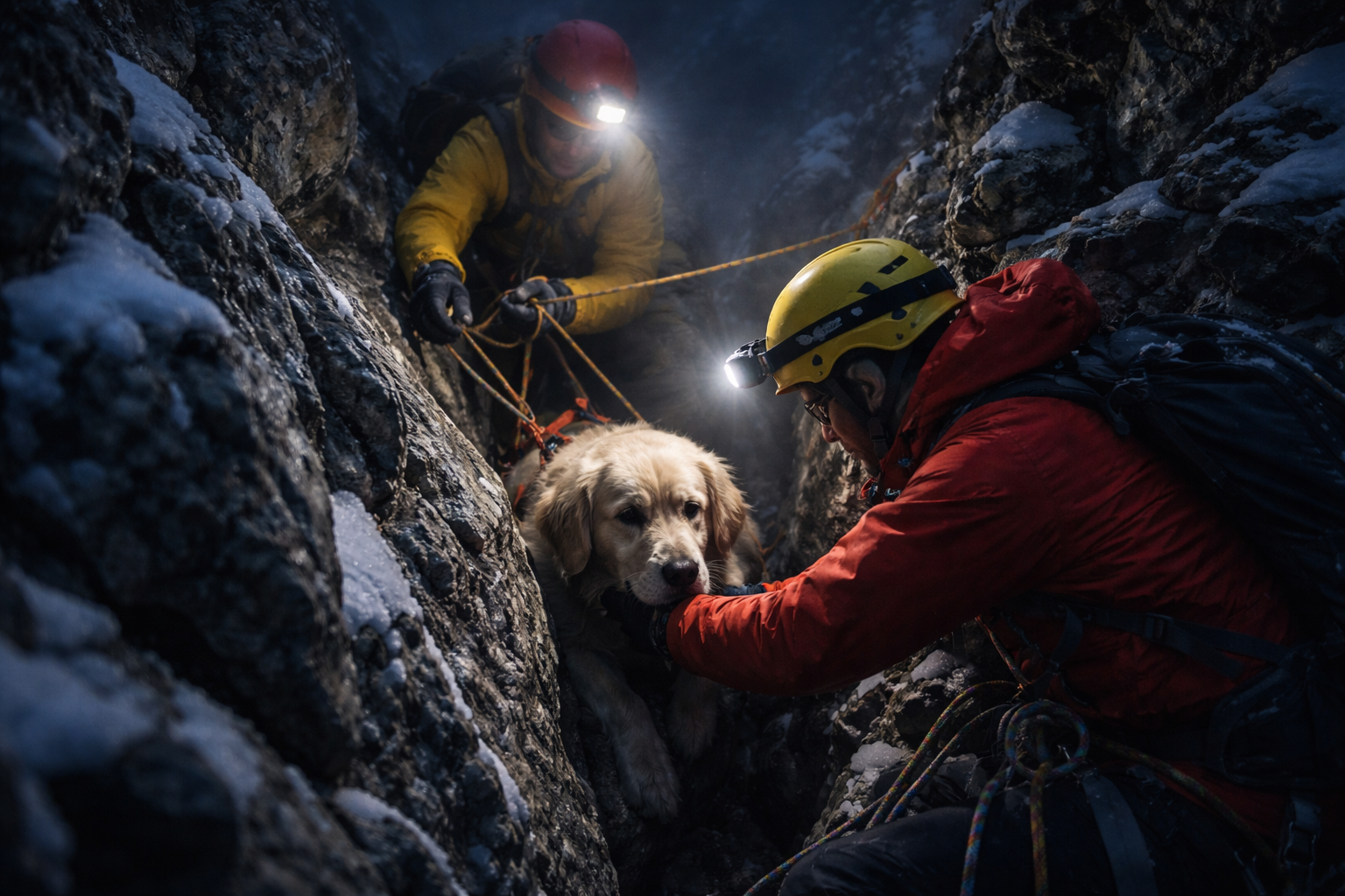 Salvataggio di un cane bloccato tra le rocce: la corsa contro il tempo ...