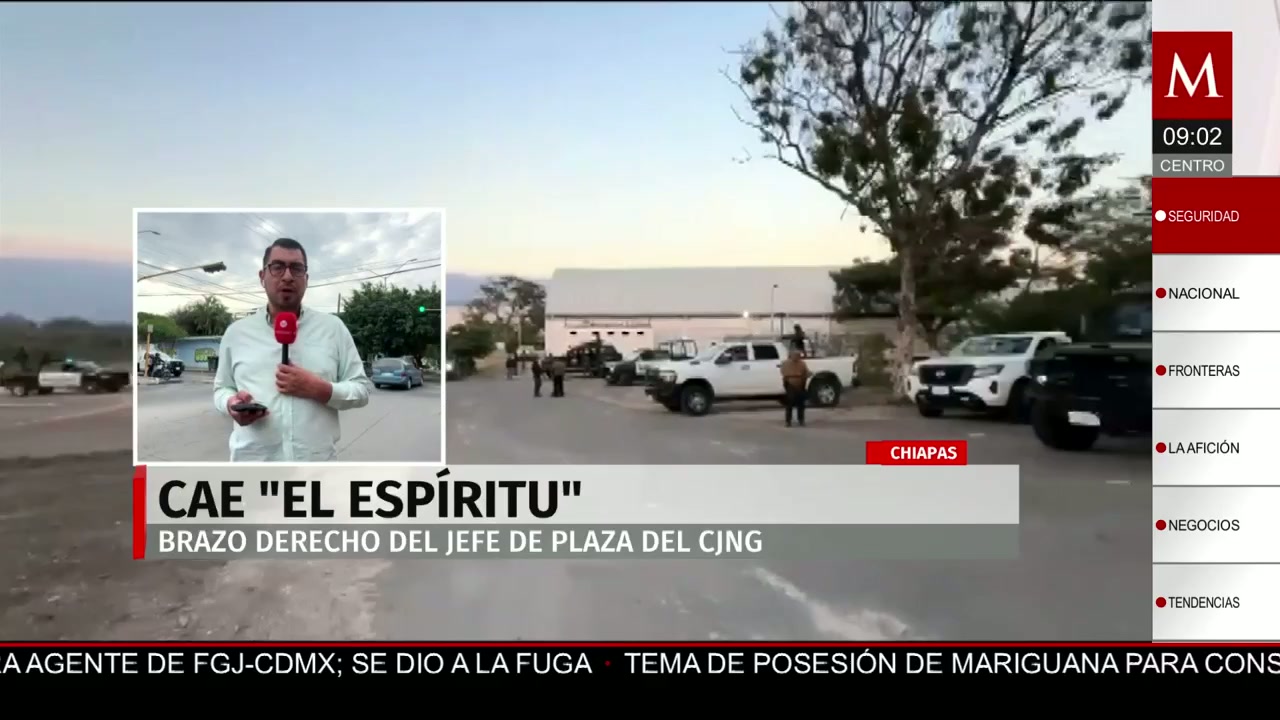 Capturan al brazo derecho del líder del CJNG en Chiapas