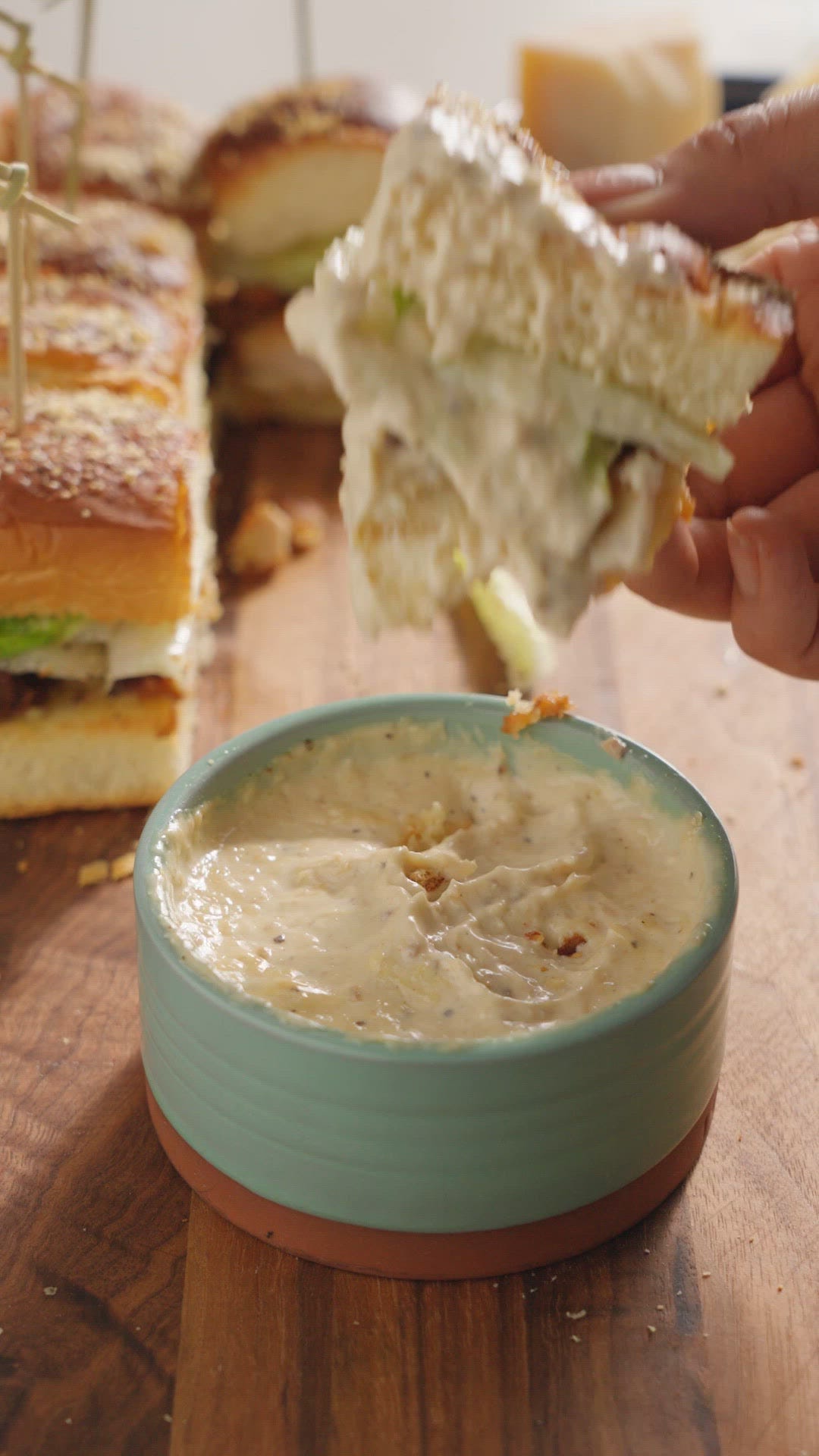 Chicken Caesar sliders