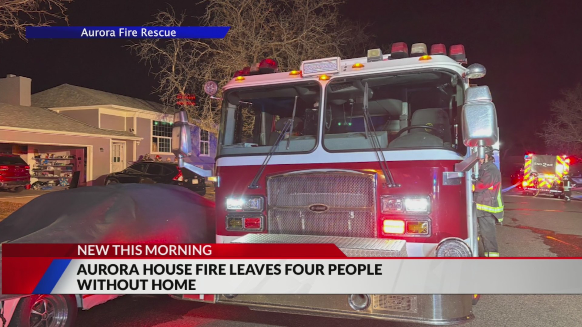 4 displaced after house fire in Aurora