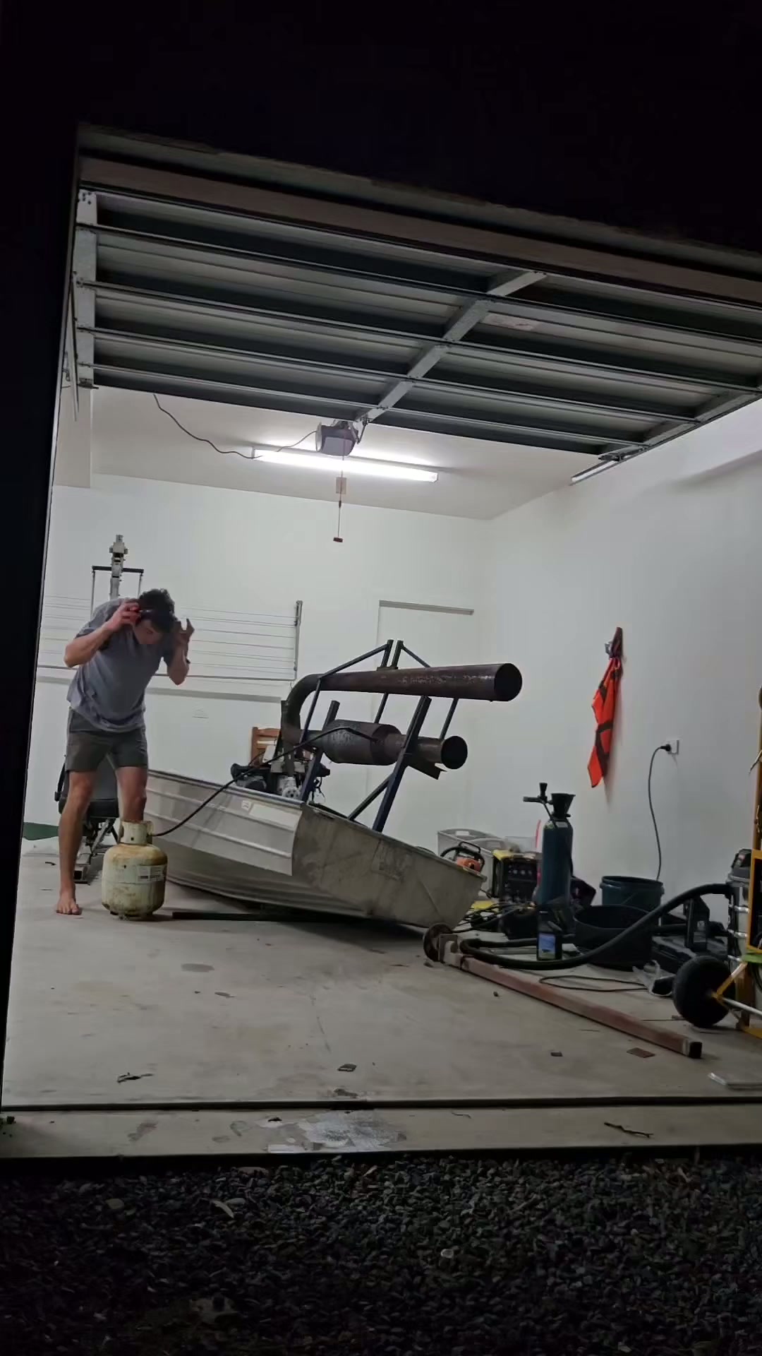 Jet boat ready to go out on the water