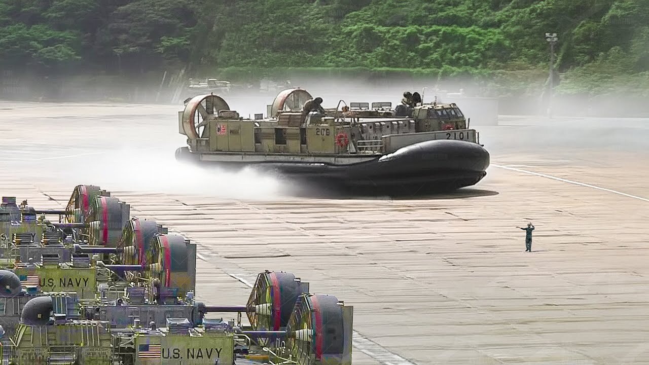 The crazy process of starting and piloting US Navy gigantic hovercrafts