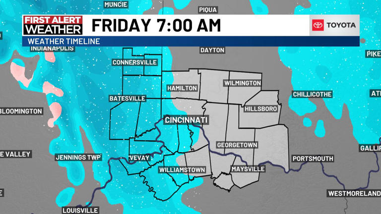 First Alert Weather Day: Timeline for snow Friday
