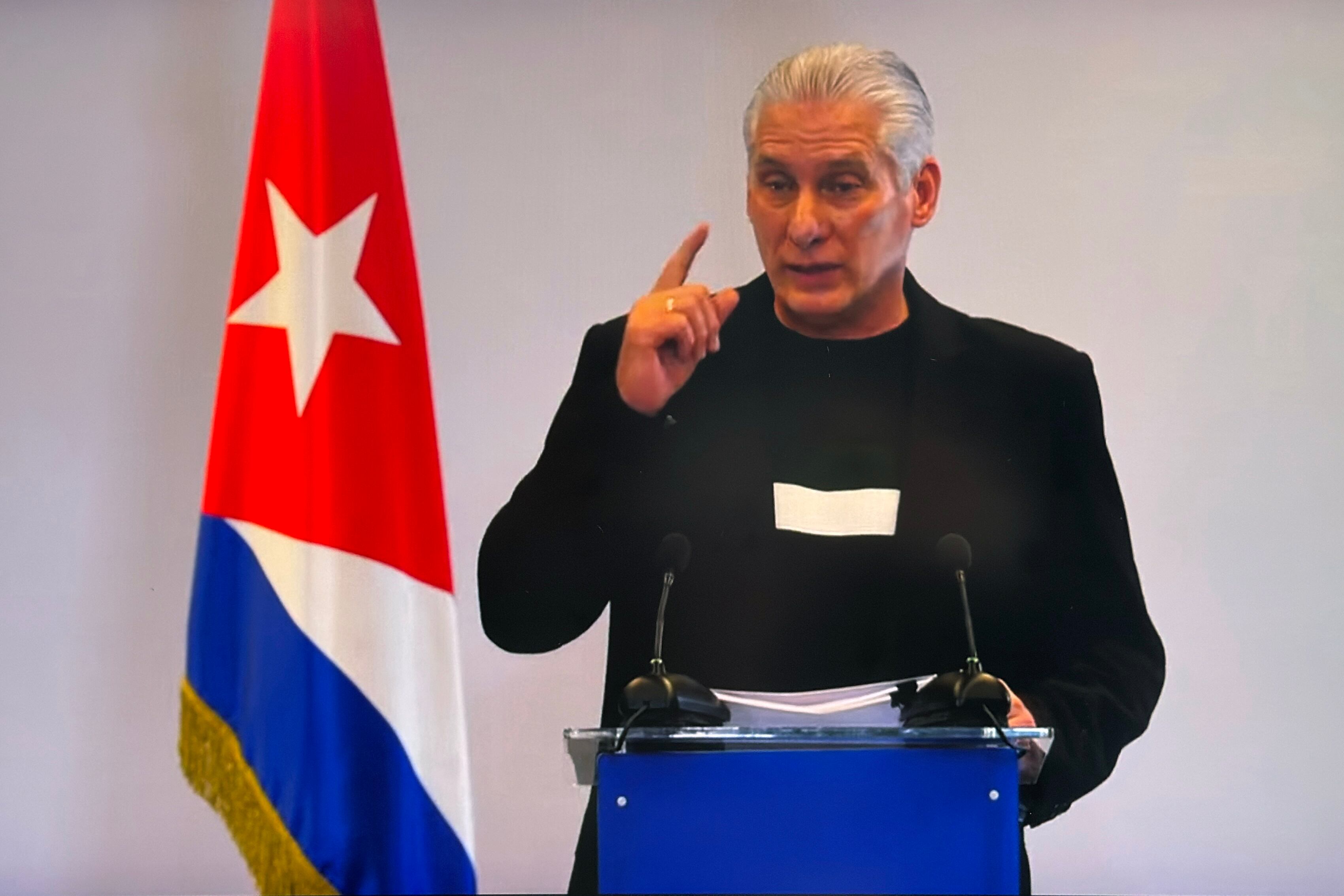 Miguel Díaz-Canel, hablando en La Habana, Cuba, el 5 de febrero de 2026. 