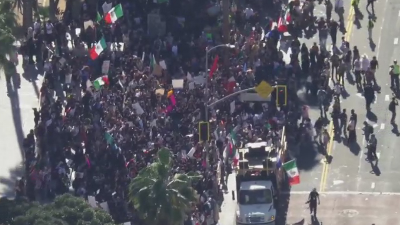 Several people arrested in downtown LA after student protest opposing ...