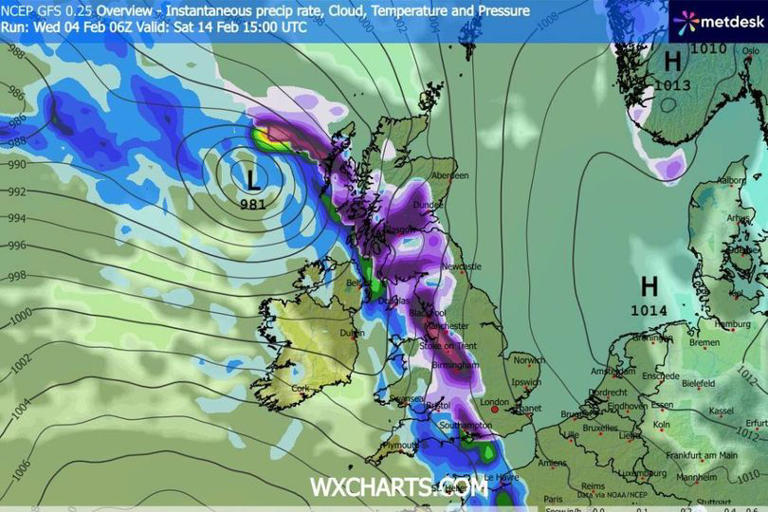 Snow blizzards set to hit virtually all of Scotland according to ...