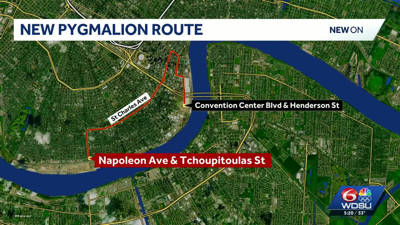 The Krewe of Pygmalion's parade route has changed this year. Here's why