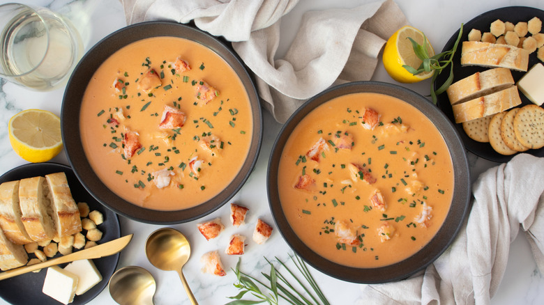 Luxurious lobster bisque recipe