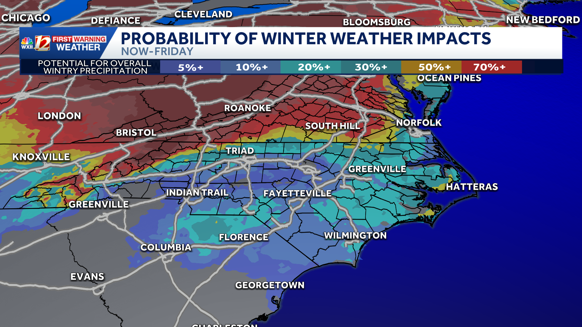 Blustery and snow chances return Friday | Winter weather advisory ...