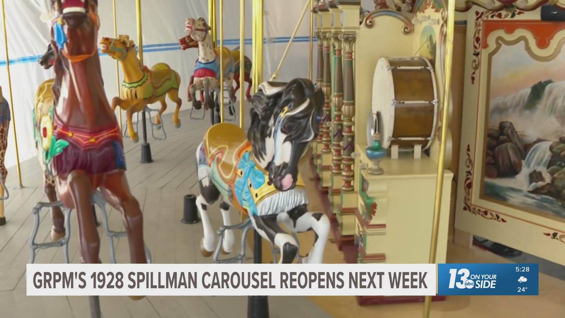 GRPM's 1928 Spillman carousel reopens next week