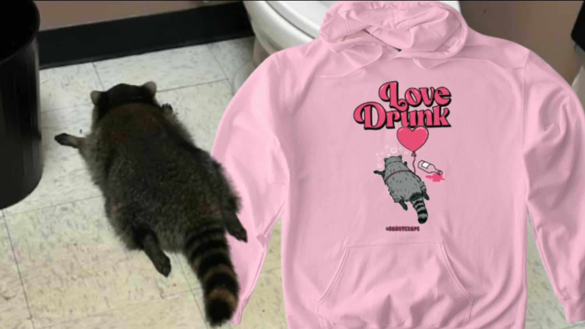 He's back! Drunk raccoon returns with Valentine's Day merch to help ...