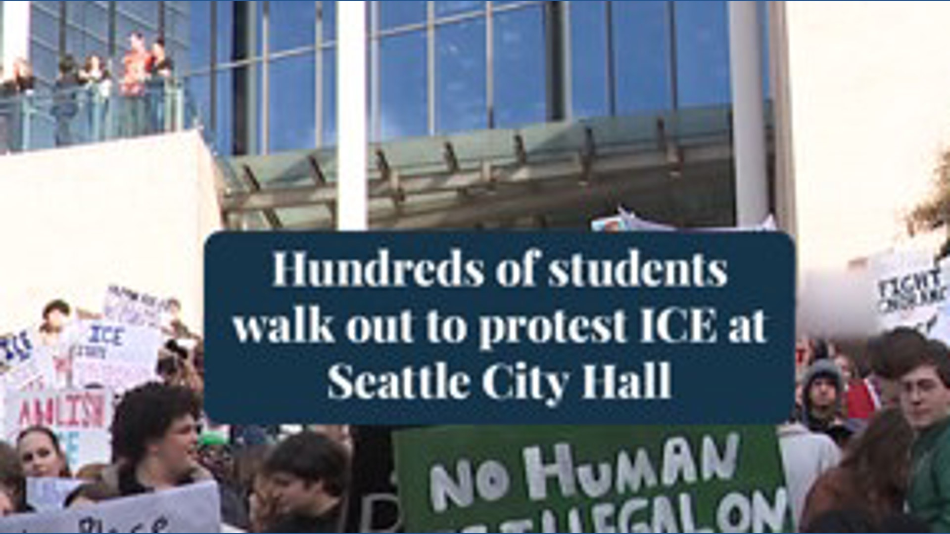 Hundreds of students walk out to protest ICE