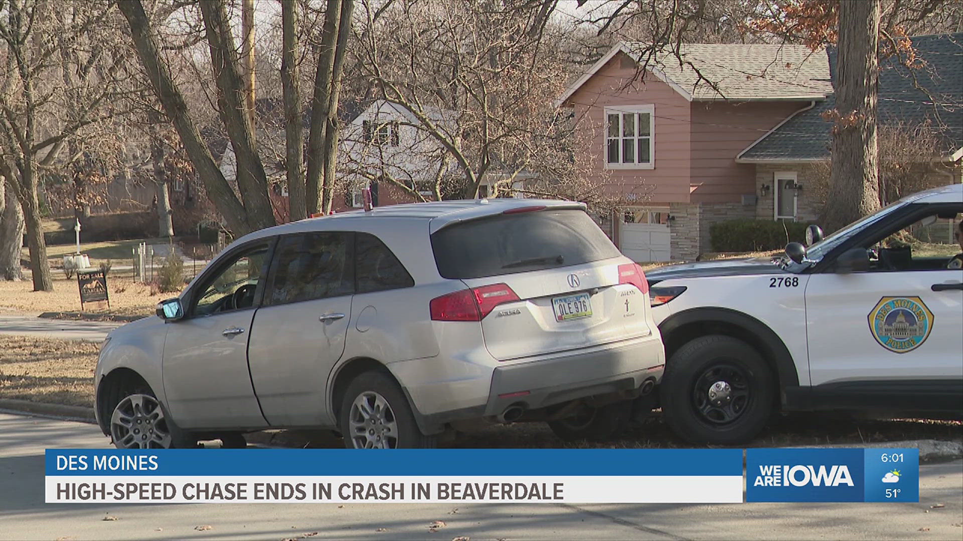 Woman charged with OWI after chase, crash in Des Moines