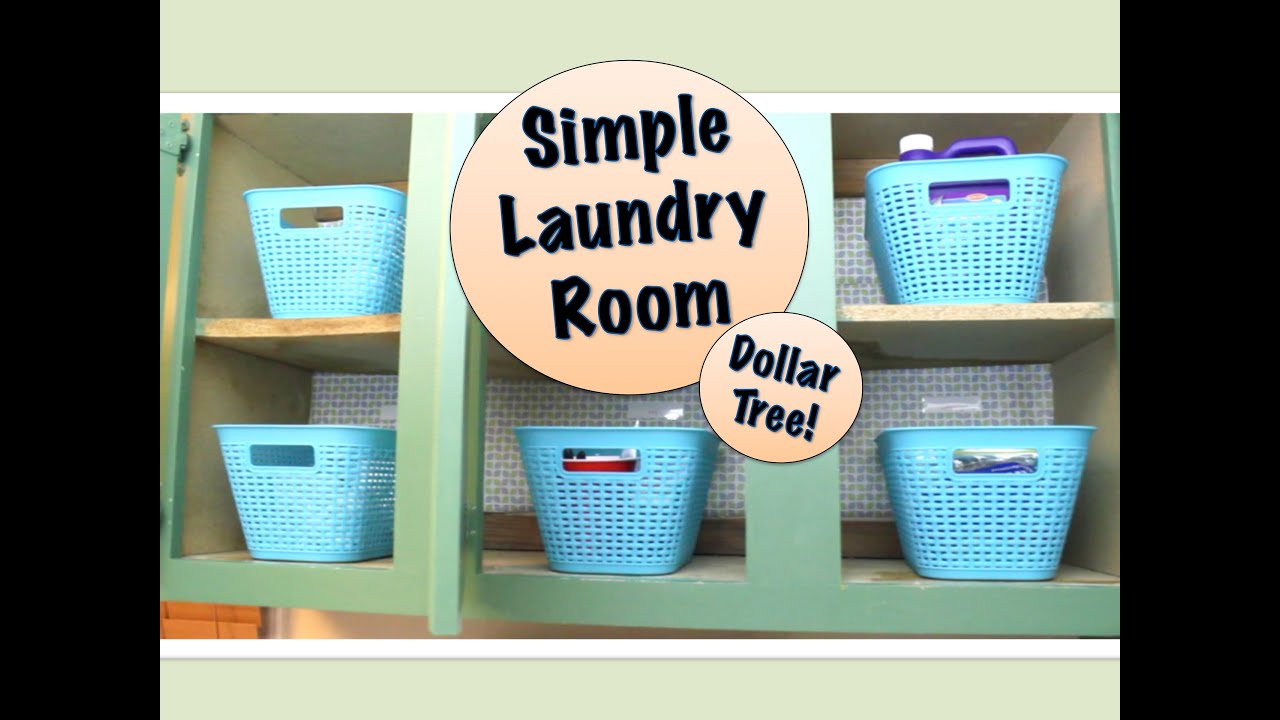 Simple laundry room organizing | DOLLAR TREE products