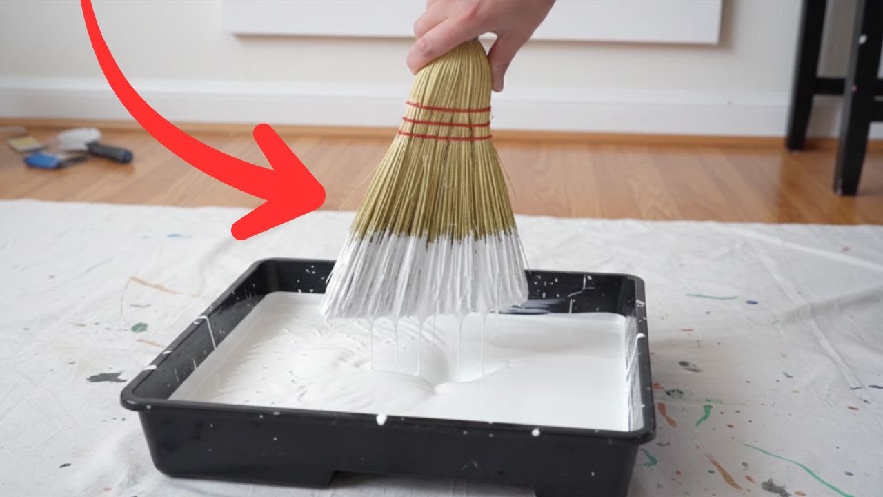 Grab a dollar store broom - this is genius!