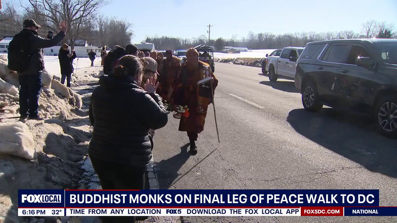 Buddhist monks on 'Walk for Peace' reach Spotsylvania County