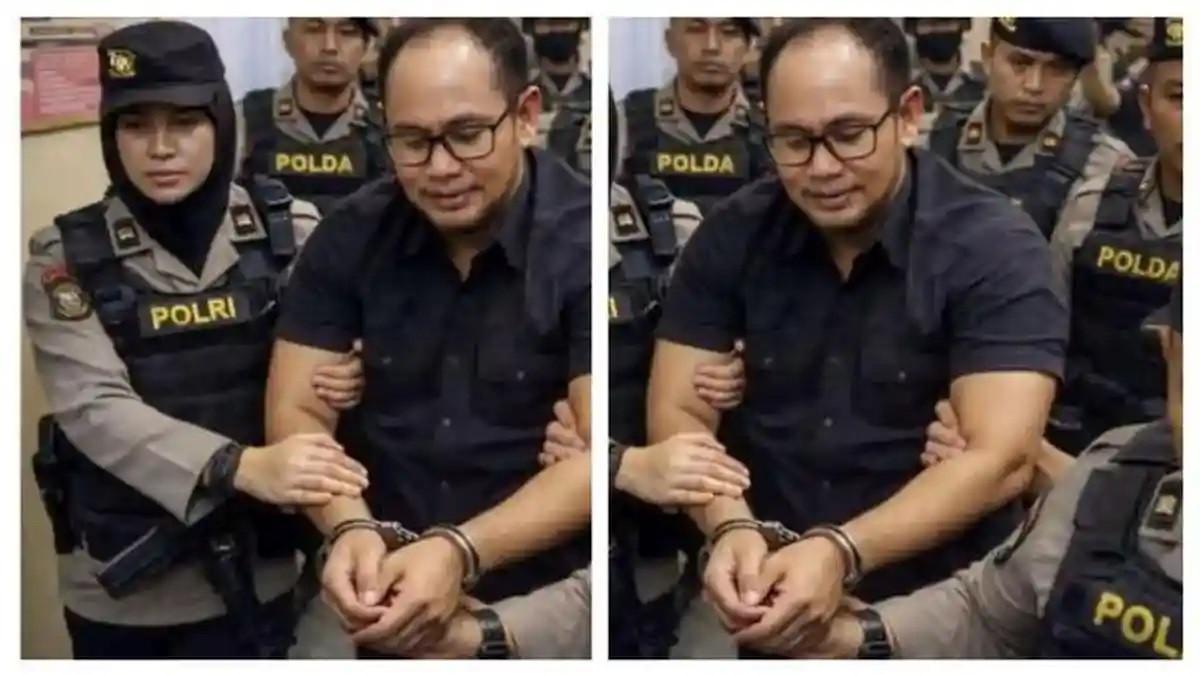 KASAT NARKOBA DIAMANKAN -- Penampakan detik-detik Kepala Satuan Reserse Narkoba (Kasat Resnarkoba) Polres Bima Kota, AKP M, diamankan oleh Direktorat Reserse Narkoba (Ditresnarkoba) Polda NTB bersama Bidpropam Polda Nusa Tenggara Barat (Polda NTB), Selasa (3/2/2026) malam. (Tribun Medan.com/Istimewa)