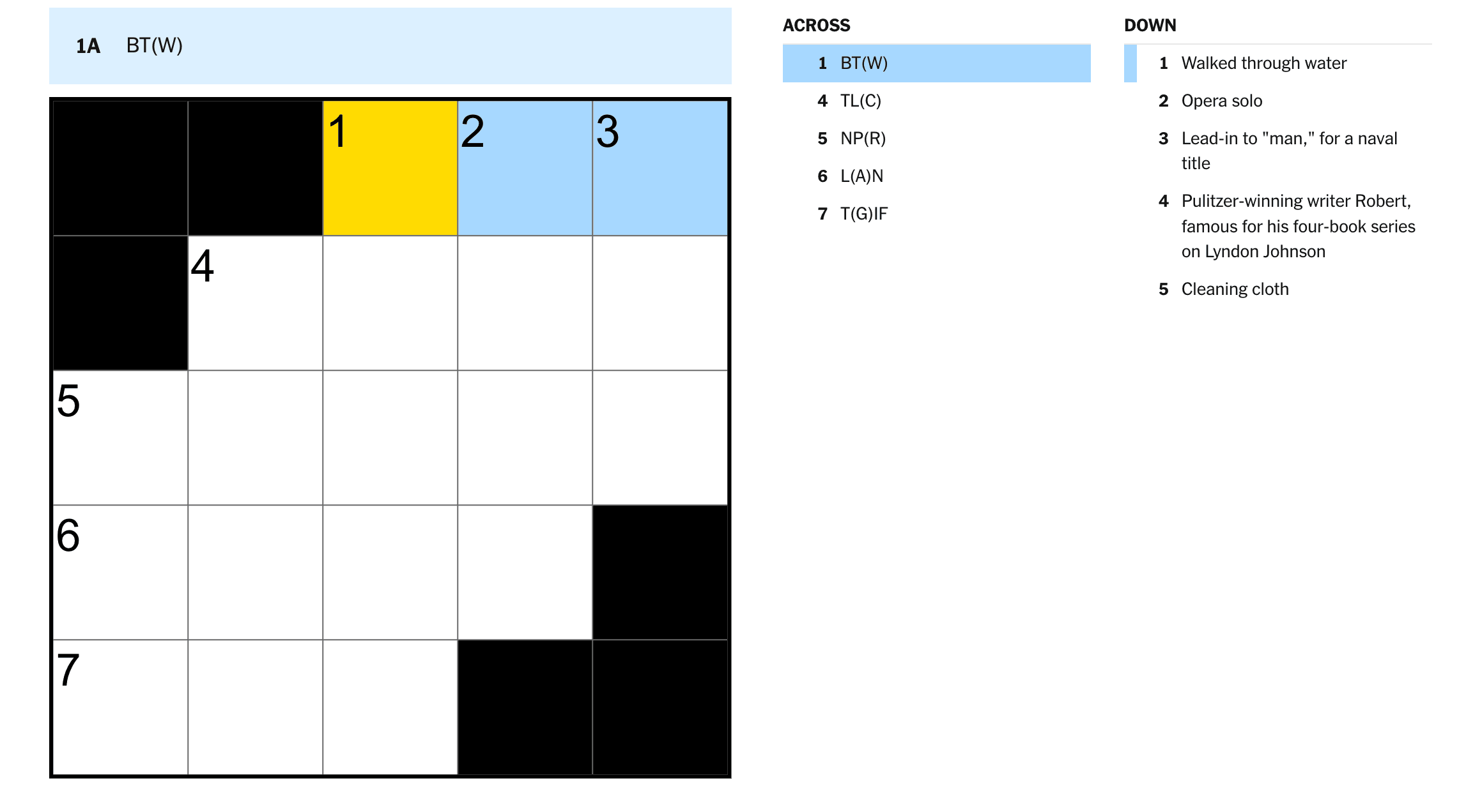 NYT mini crossword hints, clues and answers for Friday, February 6, 2026