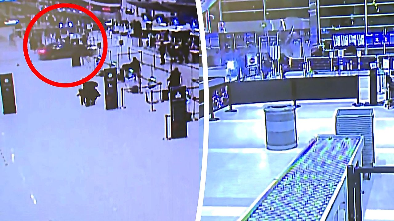 Auto rast in Flughafen: Neue Videos zeigen unfassbaren Crash in Detroit