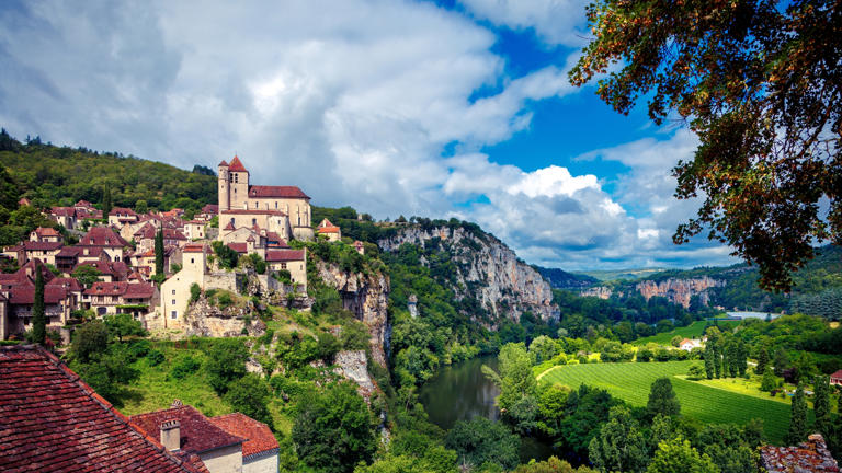Saint-cirq-lapopie,,Lot,In,France,,Occitanie