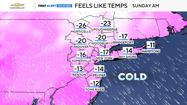 Extreme cold warning with potential for snow in New York, New Jersey area