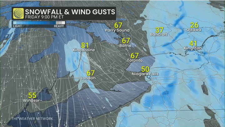 Ontario weather alert: Frontal squall brings snow, wind, and extreme cold