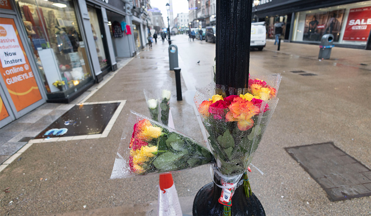 Flowers laid at scene of horror bus crash in Dublin as victim named