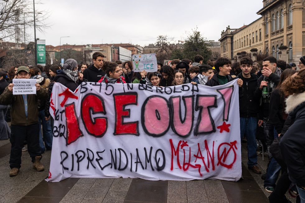 Hundreds of anti-ICE protesters descend on Winter Olympic opening ...