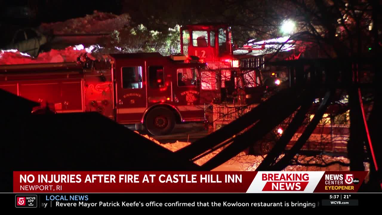 Crews battle fire at iconic Newport inn