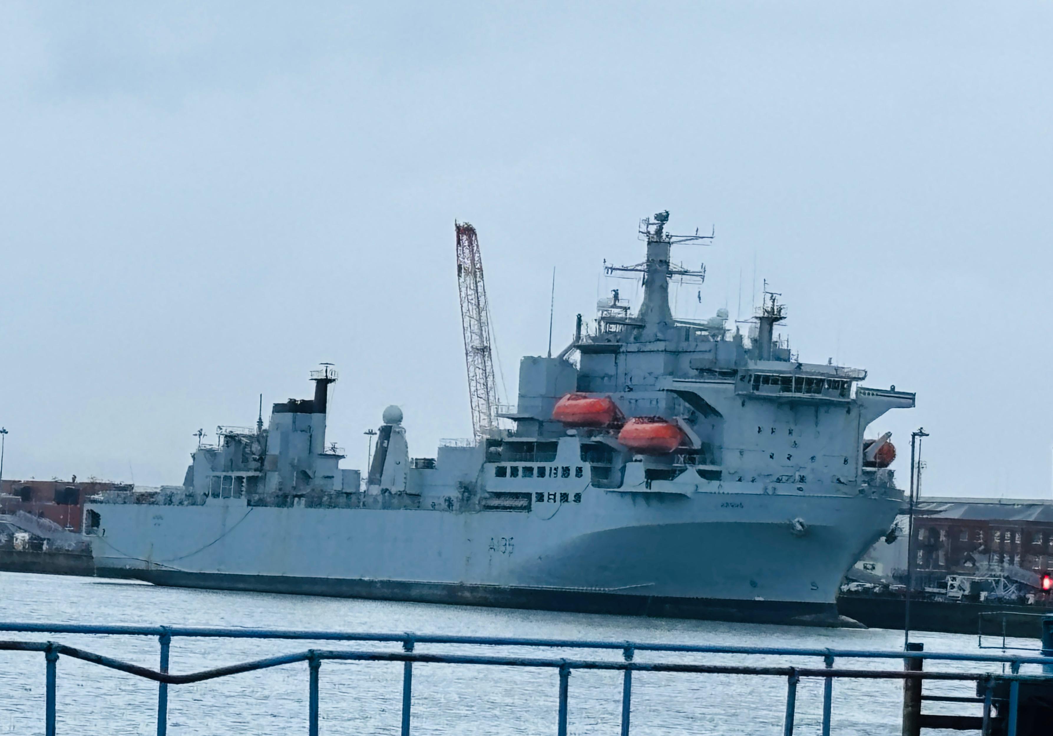 Broken RFA Argus due to be towed from Portsmouth after mark of death ...