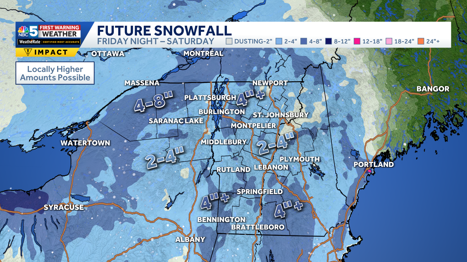 Snow squalls, arctic cold this weekend in Vermont and New York