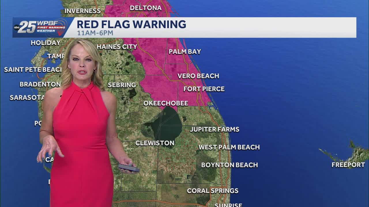 Red flag warning in effect for Treasure Coast
