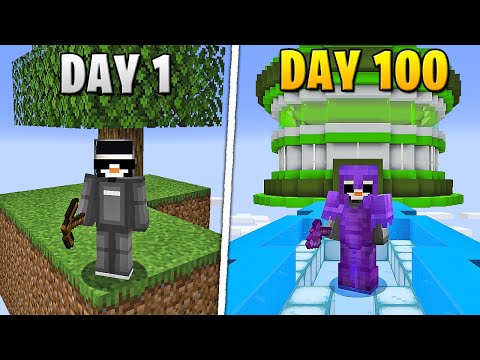 Gamer survives one hundred days on Minecraft Sky Block island