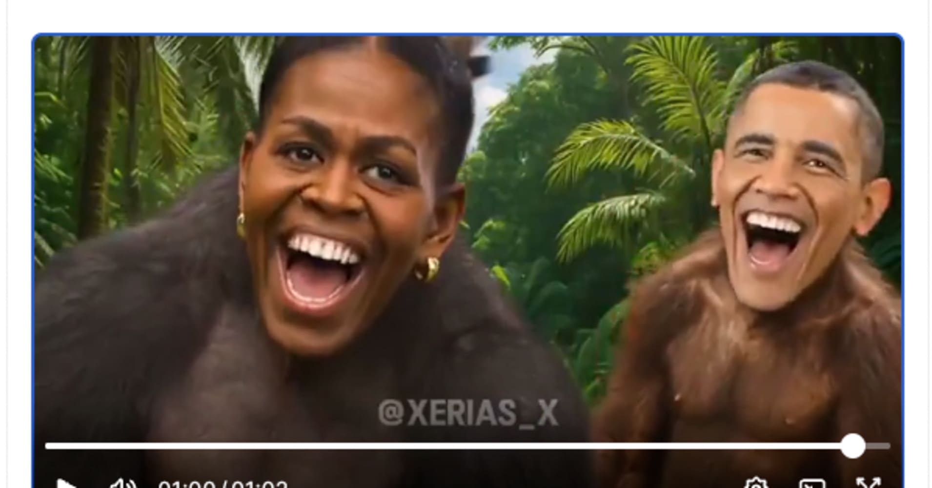 Trump condemns racist video showing Obamas as apes after removing it, but says he won