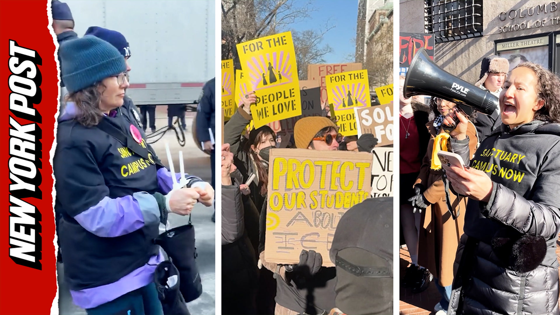 'ICE off campus' protesters at Columbia University demand student ...