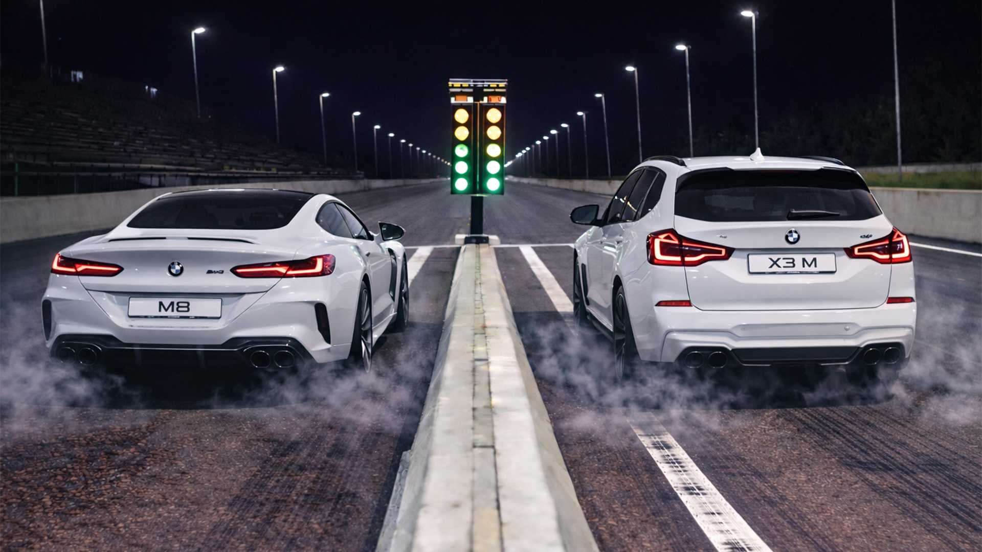 BMW M8 competition vs tuned BMW X3M drag race