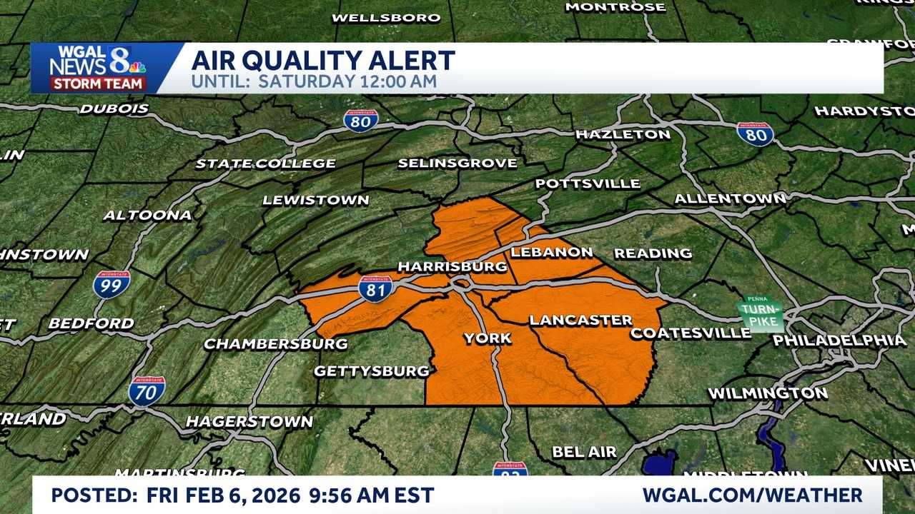 Code orange air quality alert in effect for parts of the Susquehanna Valley