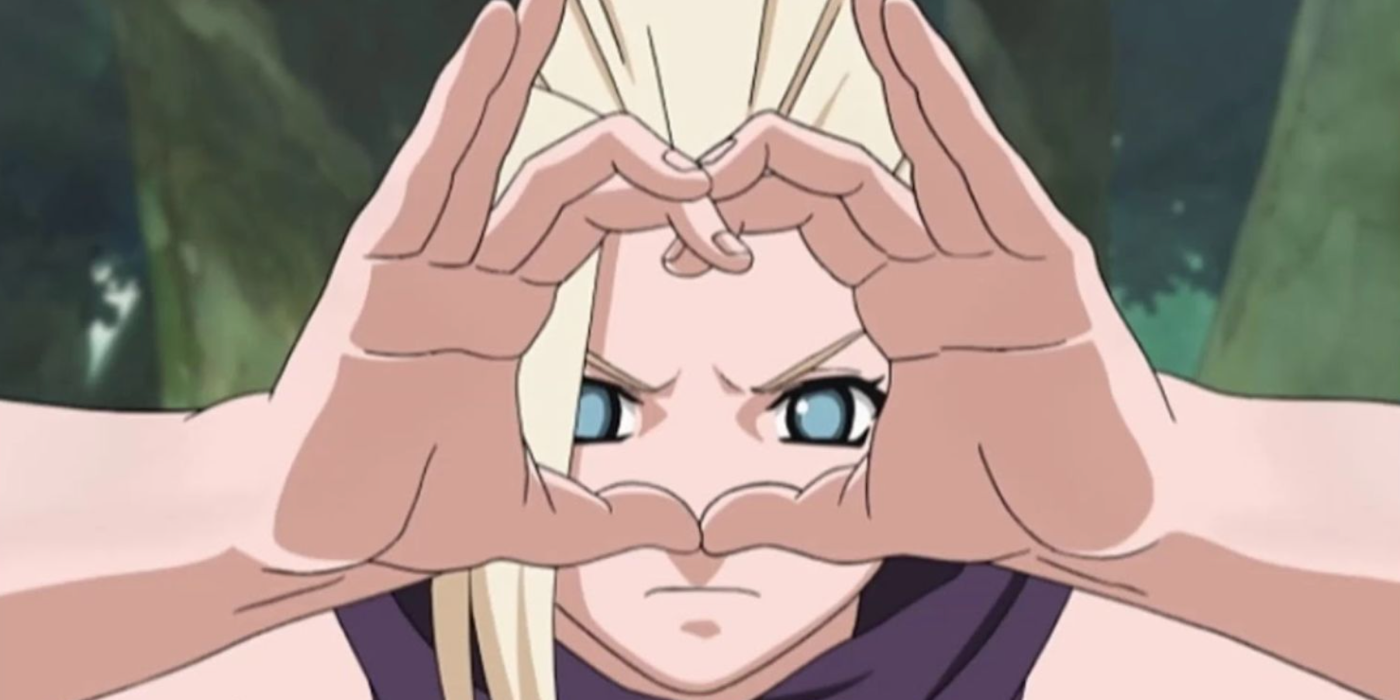 Ino Yamanaka is using the Mind Body Switch Technique in Naruto.