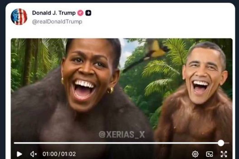 White House defends Trump racist video depicting Obamas as apes with ...