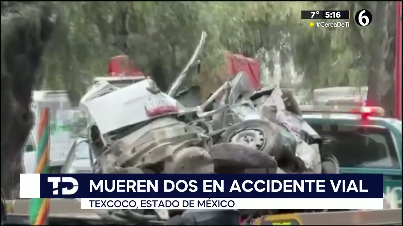 Tráiler embiste a auto y deja dos muertos en la carretera México-Texcoco