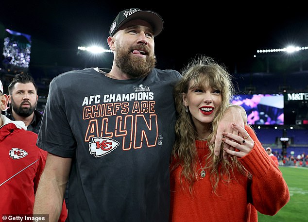 Travis Kelce swigs tequila and DJs to Taylor Swift's Ophelia at Super Bowl  party