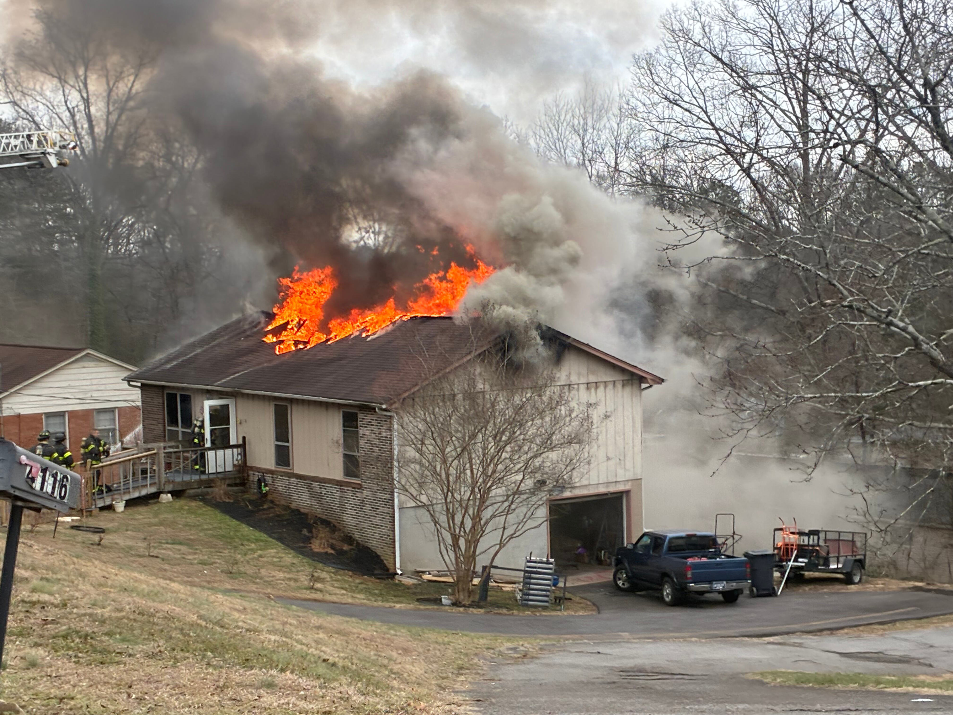 2 hospitalized, house deemed 'total loss' after Friday fire in Knoxville