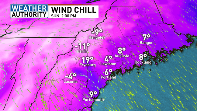 Snow for parts of Maine today / Turning colder and windy tonight ...