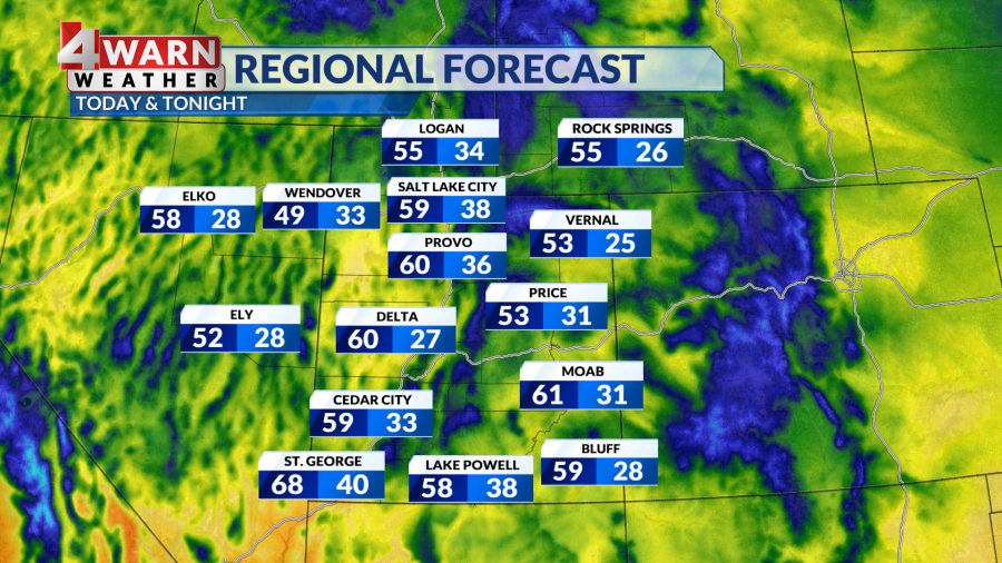 A warm and dry weekend pattern for the Beehive State